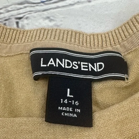 Lands’ End Fine-Gauge Cotton‎ Cardigan & Tank Set NWT Large Opened to take pics - Picture 6 of 17